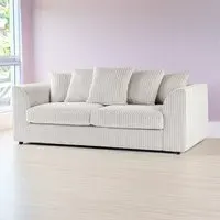 Luxor 3-Seater Sofa with Scatter Back - Cream, Jumbo Cord