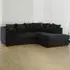 Luxor 4-Seater L-Shaped Corner Sofa - Black, Jumbo Cord