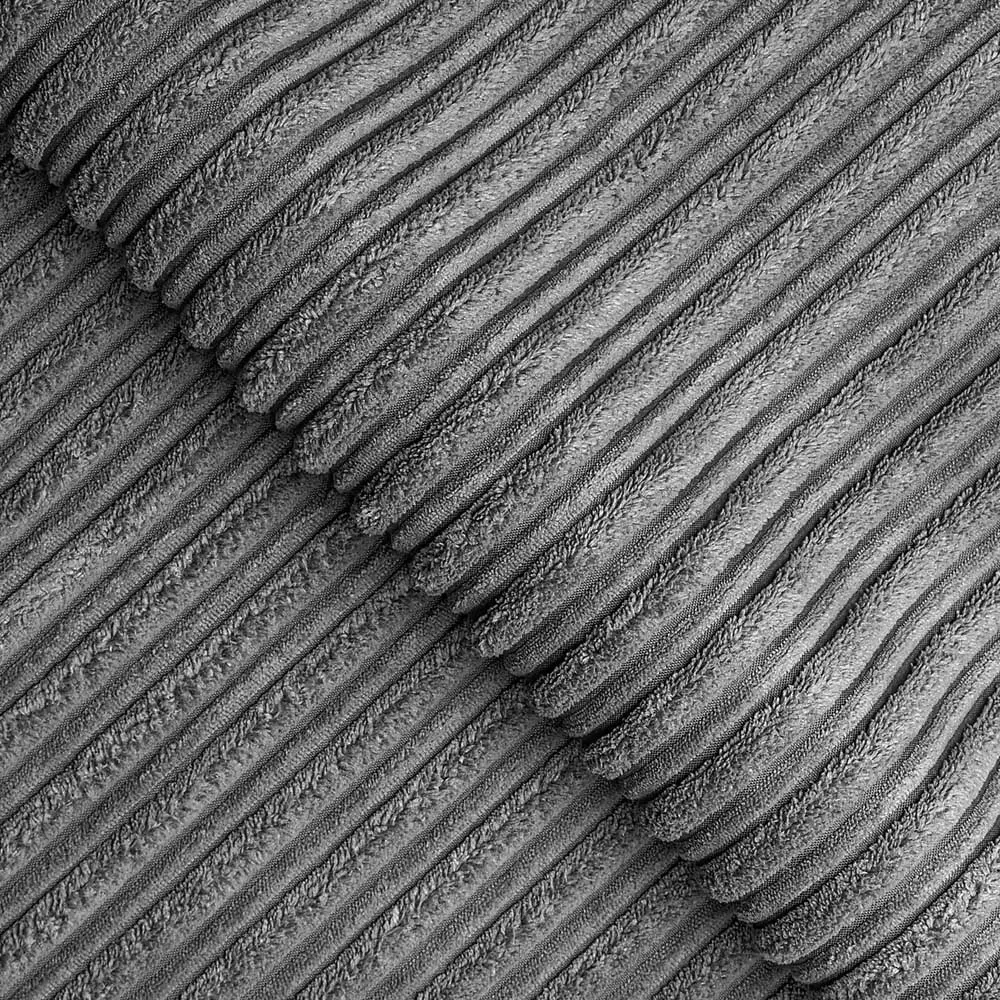 Luxor 4-Seater L-Shaped Corner Sofa - Grey, Jumbo Cord