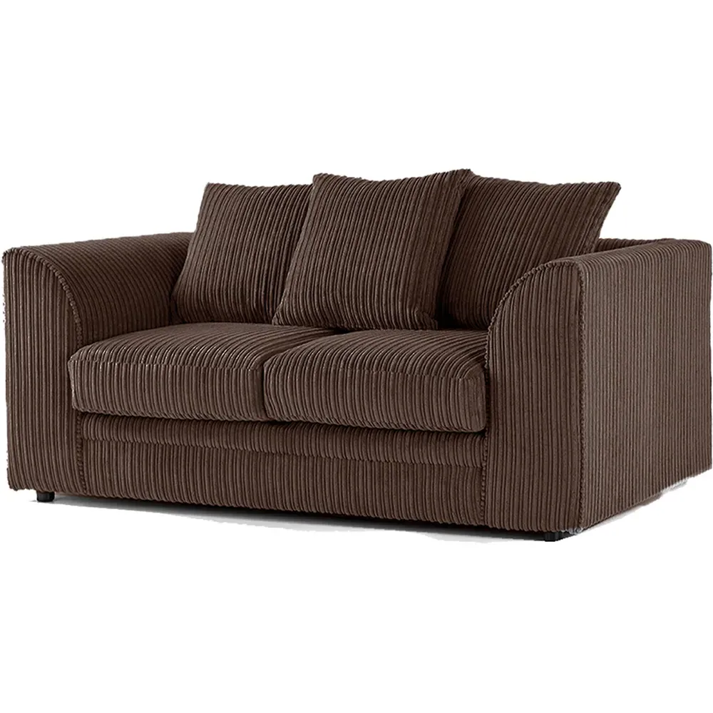 Luxor 5-Seater Sofa Set with Scatter Back - Chocolate, Jumbo Cord