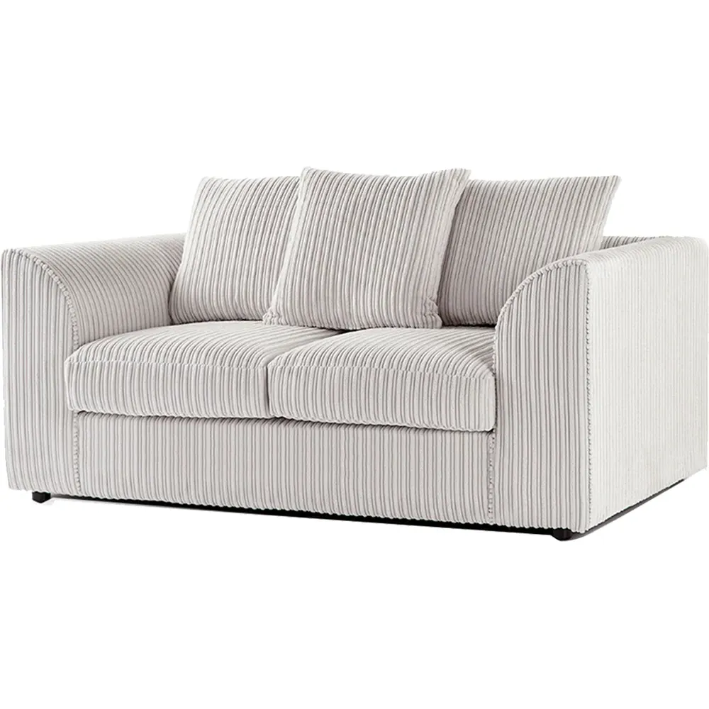 Luxor 5-Seater Sofa Set with Scatter Back - Cream, Jumbo Cord