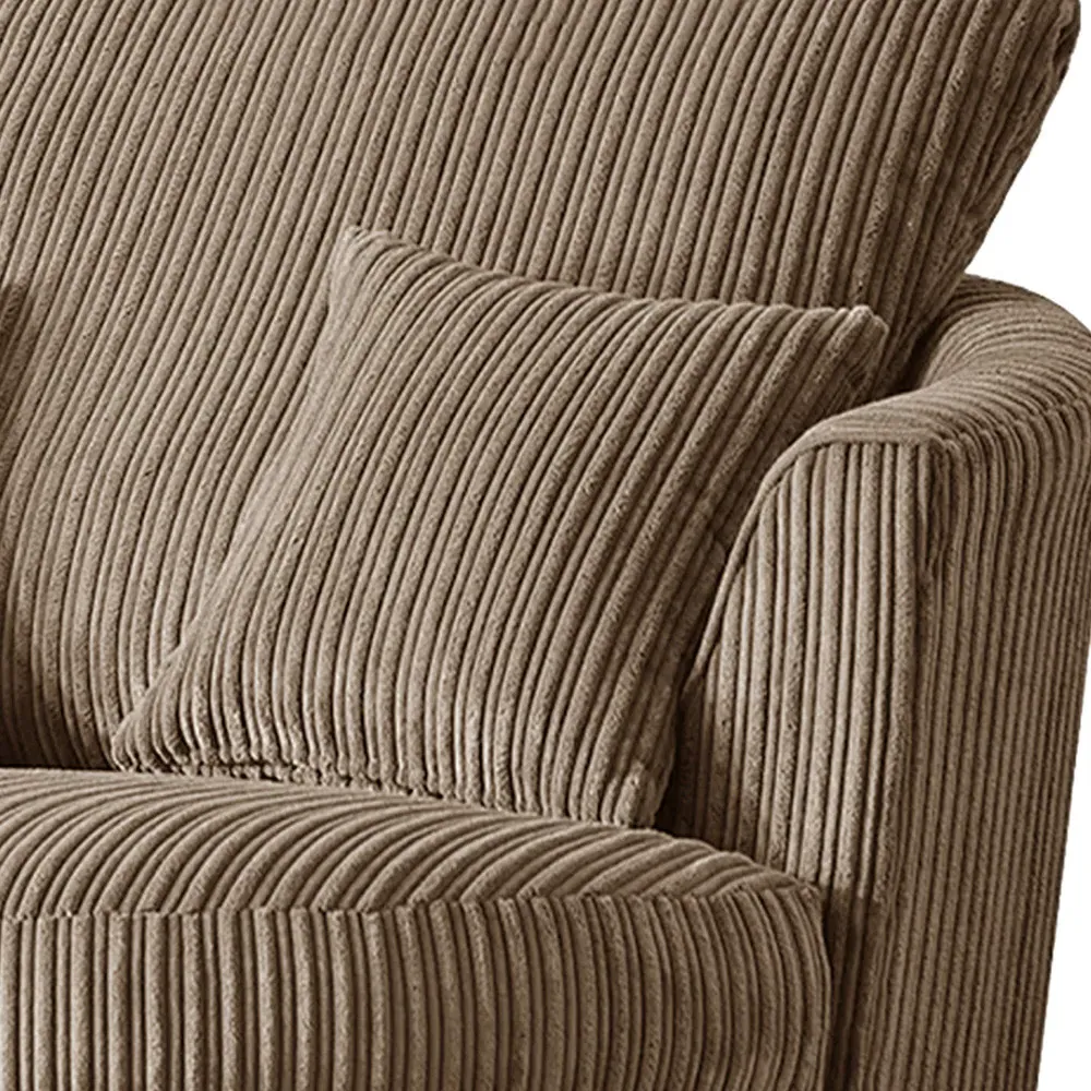 Luxor Coffee Jumbo Cord Swivel Chair - Brown