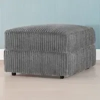 Luxor Jumbo Cord Footstool - Grey