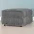 Luxor Jumbo Cord Footstool - Grey