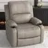Manual Recliner Chair with Footrest - Brown, Microfibre