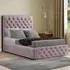 Mary Chesterfield Double Ottoman Bed with Storage - Pink