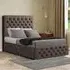 Mary Chesterfield King Size Divan Bed with 2 Drawers - Grey