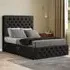 Mary Chesterfield King Size Divan Bed with Storage - Black