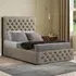 Mary Chesterfield King Size Ottoman Bed with Storage - Cream