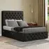 Mary Chesterfield Single Divan Bed with Storage - Black