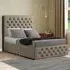 Mary Chesterfield Single Divan Bed with Storage - Cream