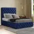 Mary Chesterfield Single Divan Bed with Storage - Navy