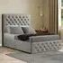 Mary Chesterfield Single Divan Bed with Storage - Silver