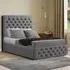 Mary Chesterfield Single Ottoman Bed with Storage - Grey