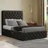 Mary Chesterfield Super King Divan Bed with 2 Drawers - Black
