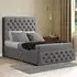 Mary Chesterfield Super King Divan Bed with 2 Drawers - Grey