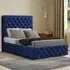 Mary Chesterfield Super King Ottoman Bed with Storage - Blue