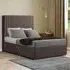 Maryland Small Double Divan Bed with 2 Drawer and Headboard - Grey, Malham Weave