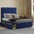 Maryland Small Double Divan Bed with 2 Drawer and Headboard - Navy