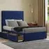 Maryland Super King Size Divan Bed with 2 Drawer and Headboard - Blue