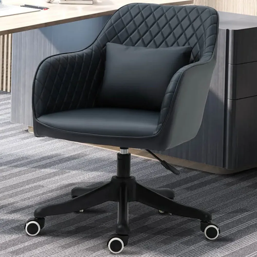 Massage Office Chair with USB - Blue, PU Leather