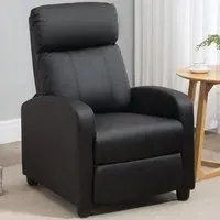 Massage Recliner Chair with Remote - Black, PU Leather