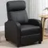 Massage Recliner Chair with Remote - Black, PU Leather