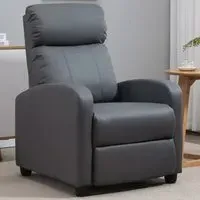 Massage Recliner Chair with Remote - Grey, PU Leather