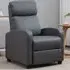 Massage Recliner Chair with Remote - Grey, PU Leather