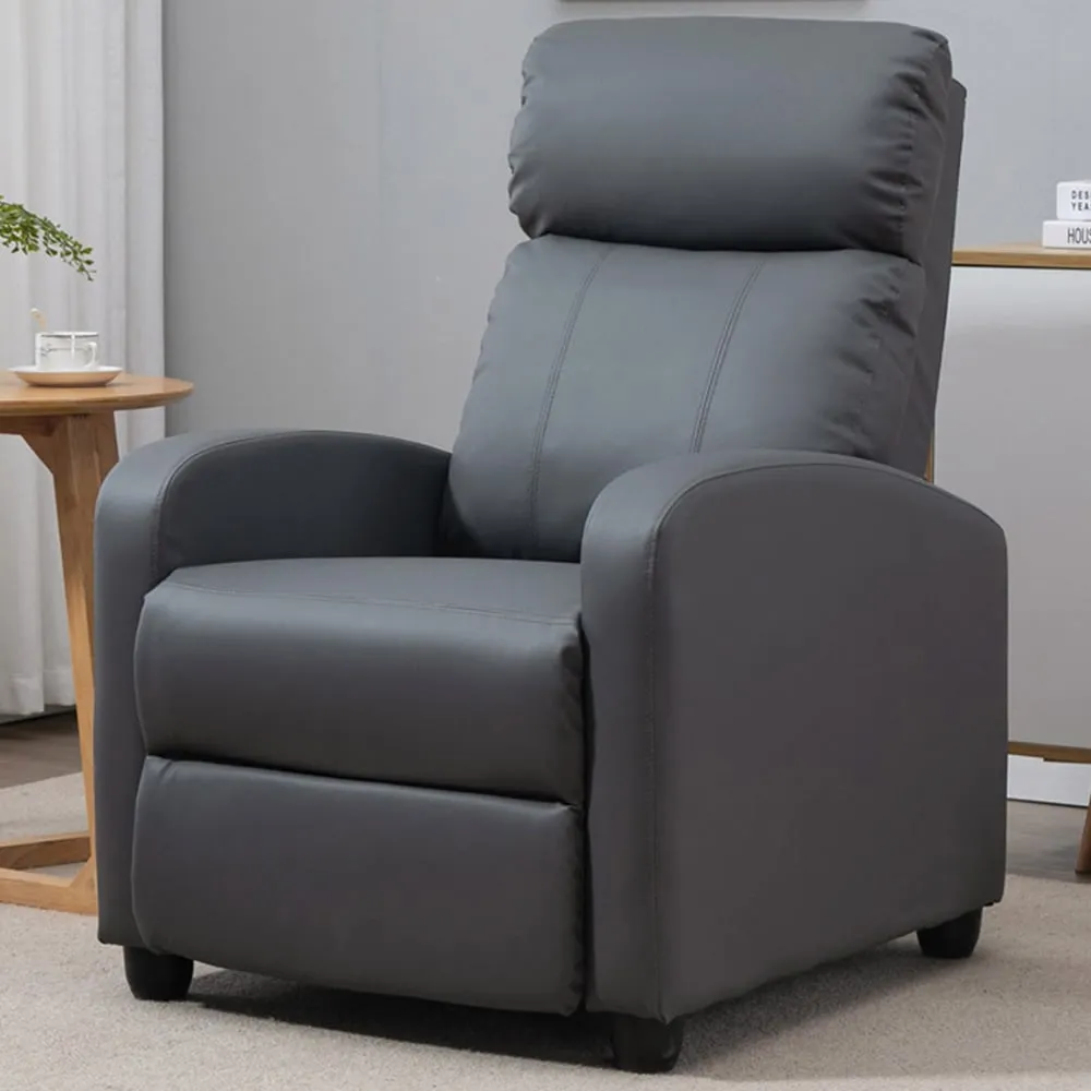 Massage Recliner Chair with Remote - Grey, PU Leather image