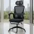 Mesh Ergonomic Office Chair with Footrest - Black