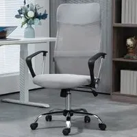 Mesh Office Chair with Adjustable Height - Light Grey