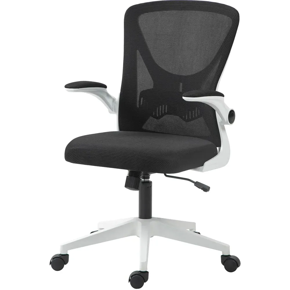 Mesh Office Chair with Swivel Wheels - White