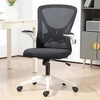 Mesh Office Chair with Swivel Wheels - White