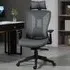 Mesh Swivel Reclining Office Chair - Grey