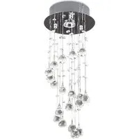 Metal Crystal Ceiling Light - Silver