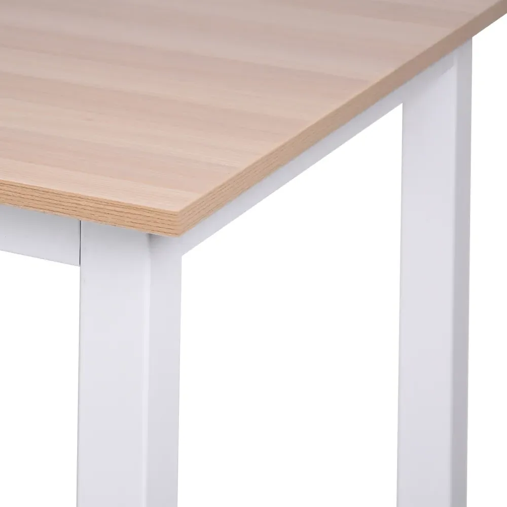 Metal Frame Office Desk - White