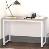 Metal Frame Office Desk - White
