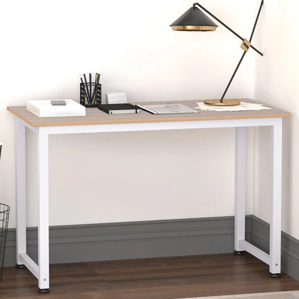 Metal Frame Office Desk - White