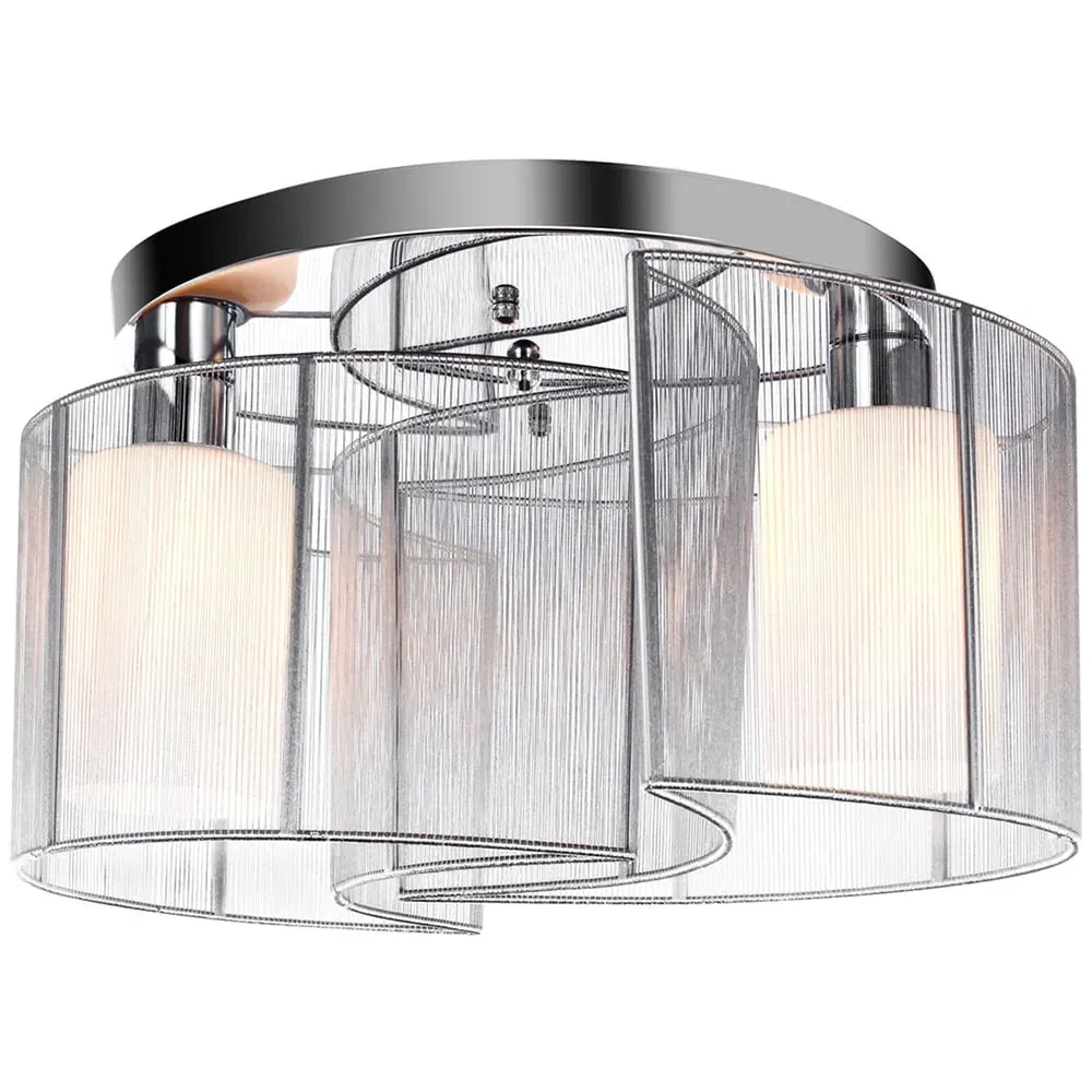 Mini Ceiling Chandelier - White, Chrome image