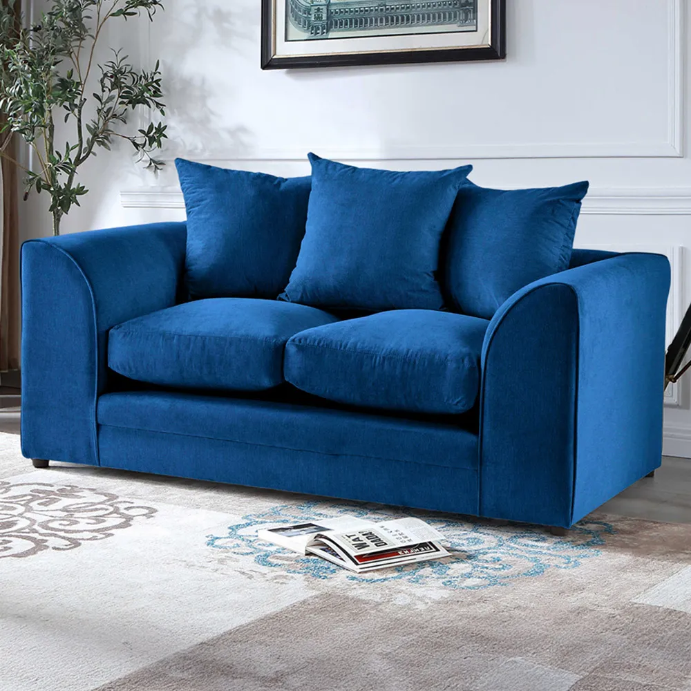 Mirana 2-Seater Sofa - Blue, Velvet image