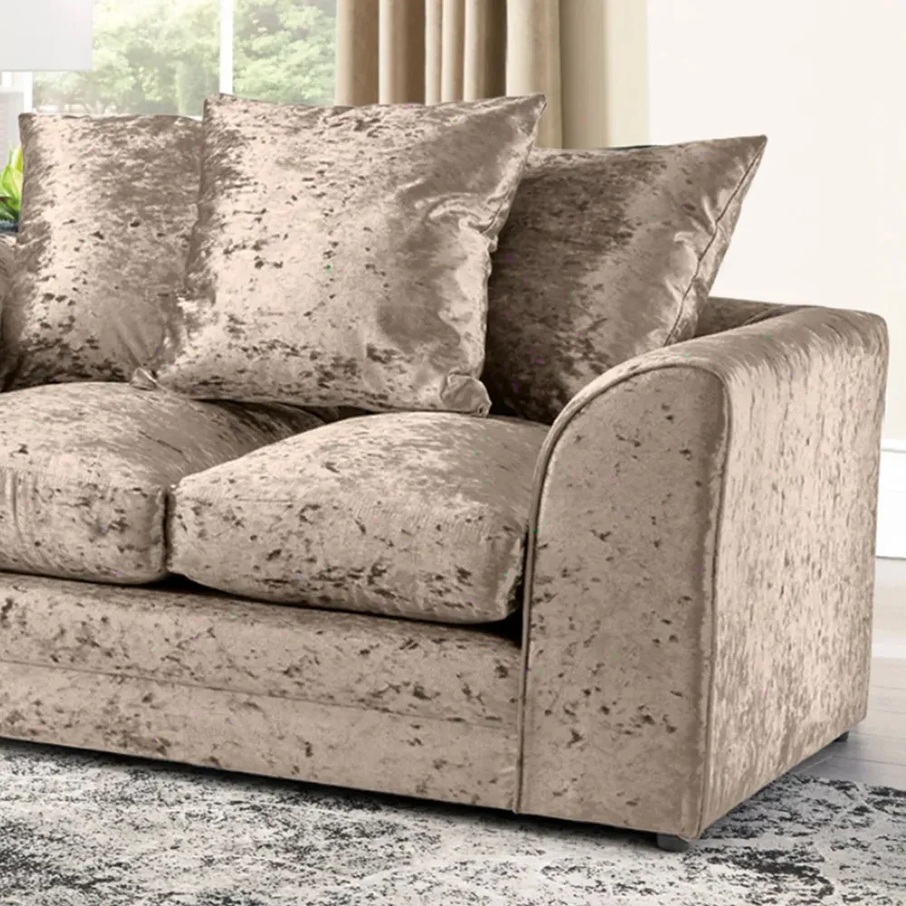 Mirana 2-Seater Sofa - Cream, Crush Velvet