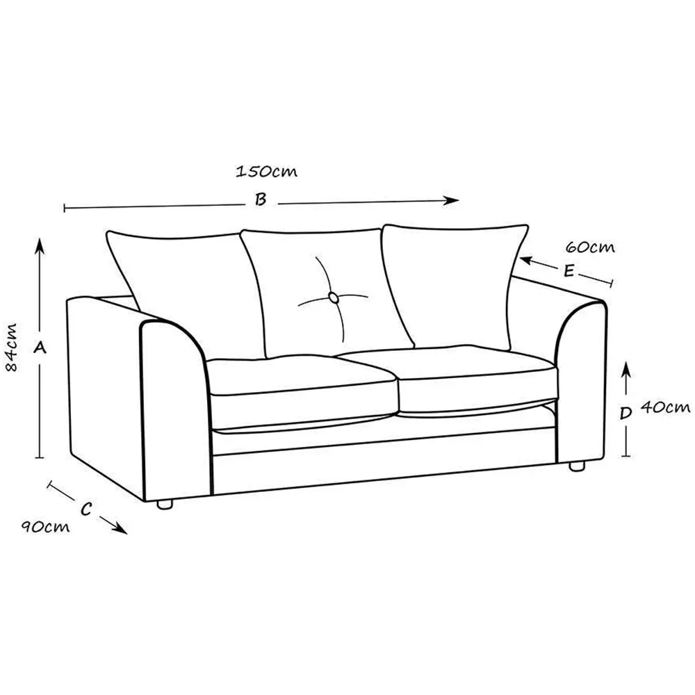 Mirana 2-Seater Sofa - Cream, Crush Velvet