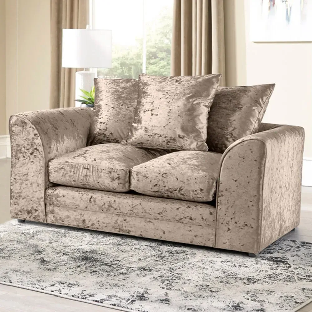 Mirana 2-Seater Sofa - Cream, Crush Velvet image