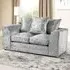 Mirana 2-Seater Sofa - Silver, Crush Velvet