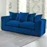 Mirana 3-Seater Sofa - Blue, Velvet