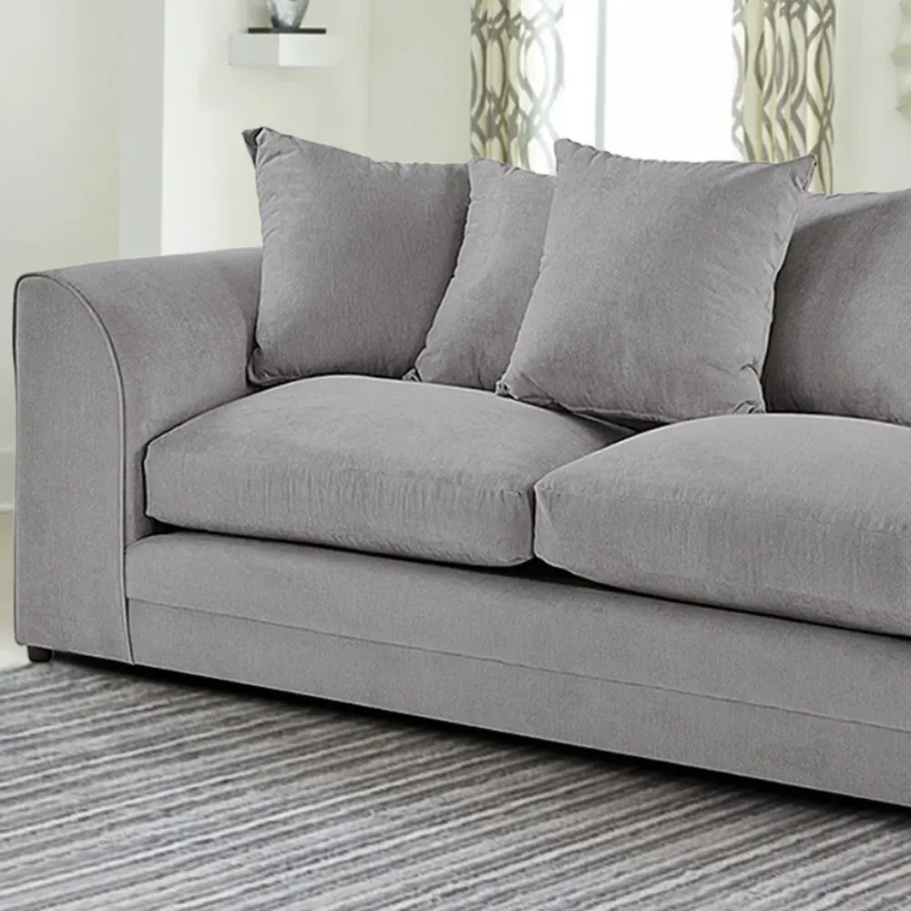 Mirana 3-Seater Sofa - Grey, Velvet