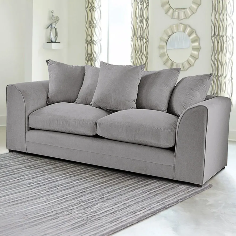 Mirana 3-Seater Sofa - Grey, Velvet