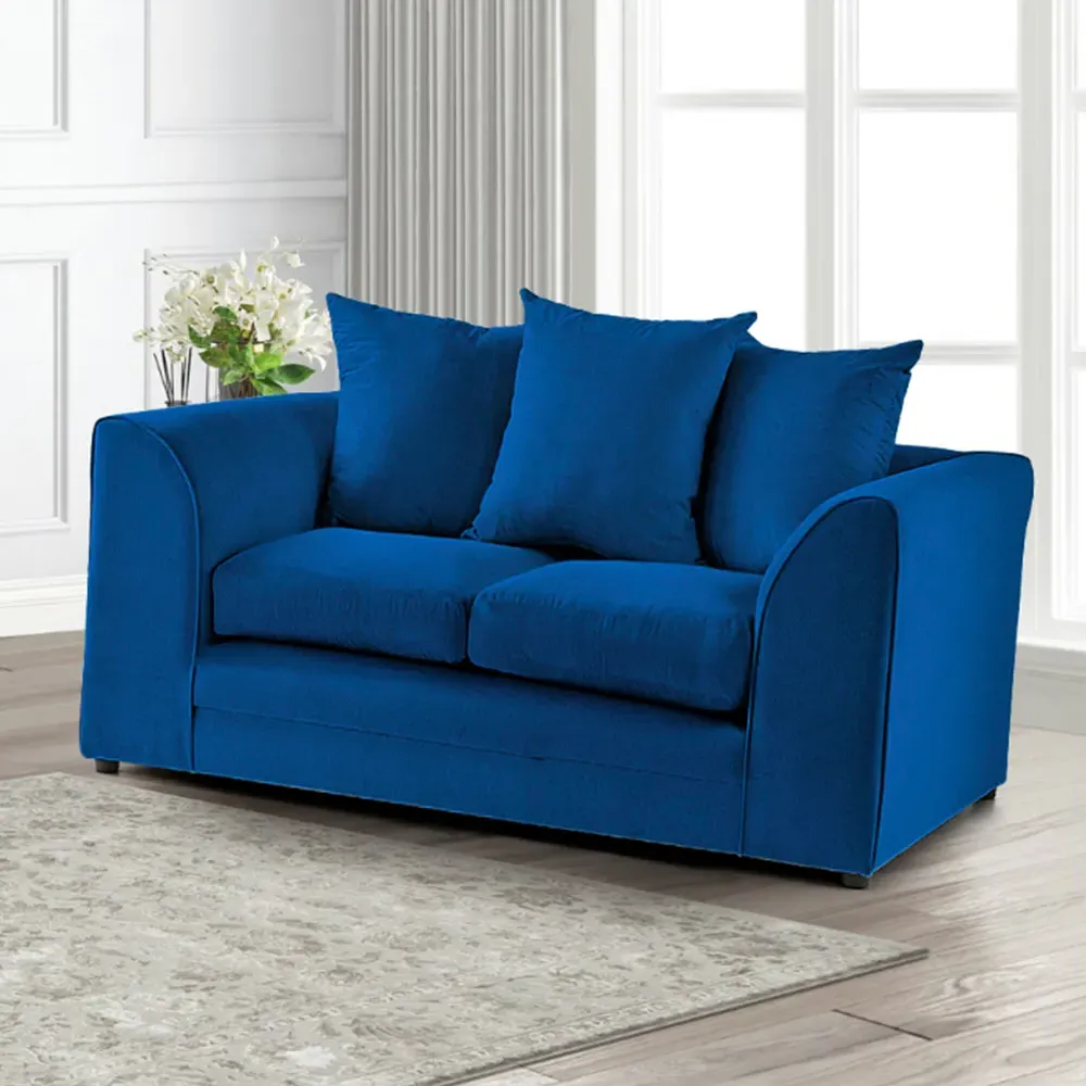 Mirana 5-Seater Sofa Set - Blue, Velvet