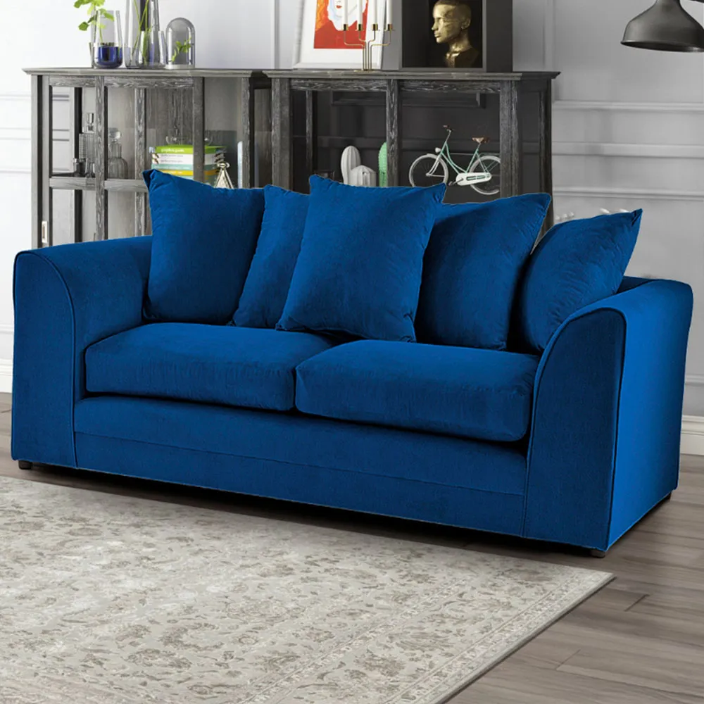 Mirana 5-Seater Sofa Set - Blue, Velvet